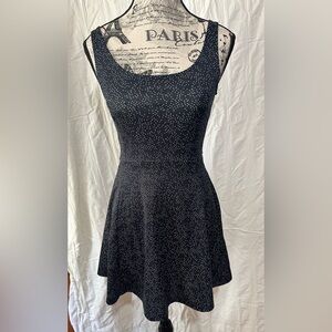 H&M Dividend Sexy Black Mini Dress with White Dots NWT